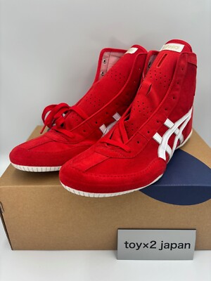 1083A001 ASICS Wrestling Shoes Red x White x Silver EX-EO Successor Authentic