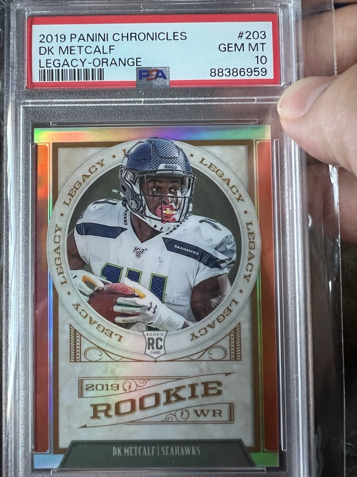 DK Metcalf Panini Chronicles Legacy #203 Orange