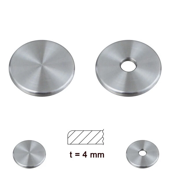 Ronde geschliffen Edelstahl Ronden 4mm gedrehte Platte Scheibe einseitig Radius