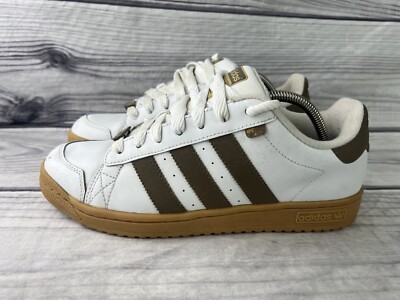 Adidas Men s Originals Tapper Evolution 3 Stripes White/Brown Sneakers Skate Gum