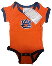 Two Feet Ahead Baby Bodysuit Creeper Auburn Tigers Two Tone  Newborn New