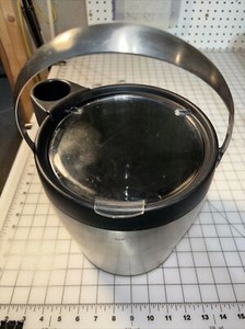 OXO 2 Piece Ice Bucket Stainless Steel. Bucket & Tongs Holder