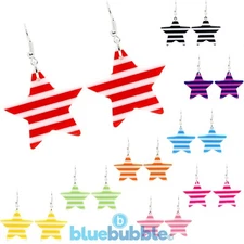 Bluebubble SAILOR JERRY Star Earrings Nautical Style Kitsch Funky Rock Music Emo