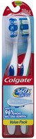 Colgate 360 Degree Adult Full Head, Medium Twin Toothbrush, 2 Count Colgate 360 Degree Adult Full Head, Medium Twin Toothbrush, 2 Count