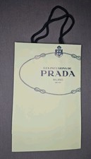 Authentic Prada Paper Shopping Bag Reusable Mint Green 9.75" x 6.25" x 3"