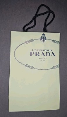 Authentic Prada Paper Shopping Bag Reusable Mint Green 9.75'' x 6.25'' x 3''