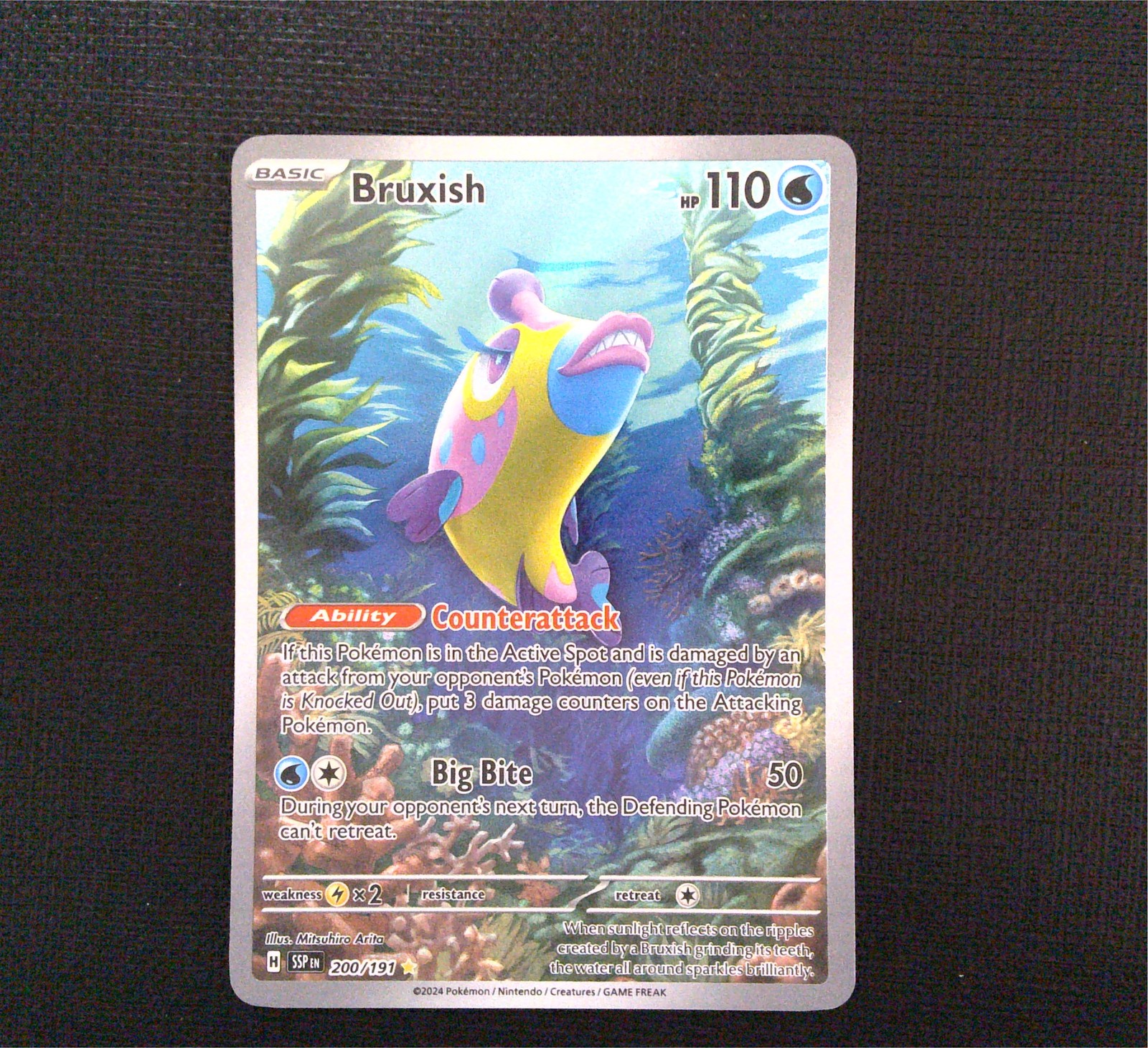 Bruxish - Illustration Rare SSP SV08: Surging Sparks 200/191 NM-LP