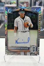 2025 Bowman Chrome 1st Nestor Miranda #/10 Reptilian Black Refractor Auto🔥 