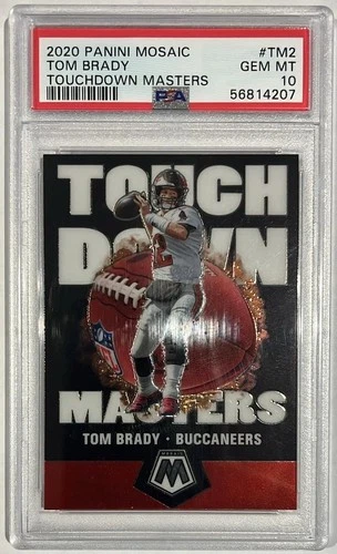 2020 Panini Mosaic Tom Brady Touchdown Masters #TM2 PSA 10 GEM MINT NFL CARD
