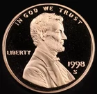 1998-S Lincoln Memorial Cent Proof — photo from another recent sale