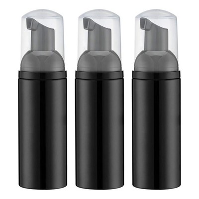Tekson Soap Foam Bottle Black Pump Empty Travel Foaming Lash Shampoo Dispenser