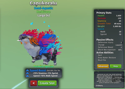 Capukoralu Species | Creatures of Sonaria | Roblox