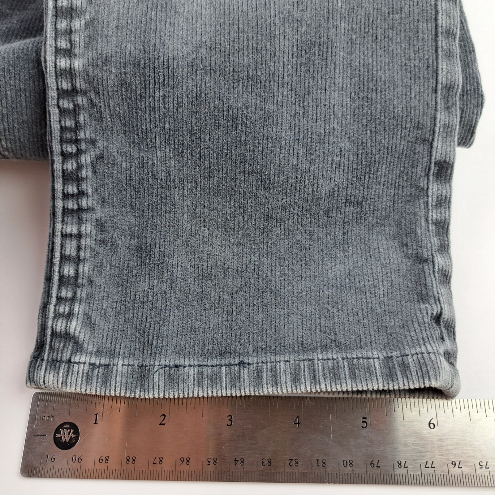 Quiksilver Corduroy Pants Mens 28x27 Gray Straight Tapered Fit 5 Pocket Stretch