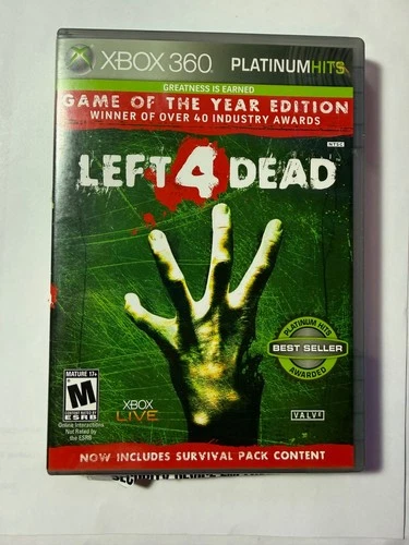 Left 4 Dead Game of the Year Edition (Platinum Hits) Xbox 360 Complete CIB VG