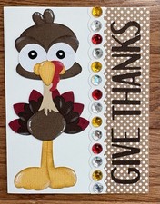 Thanksgiving/Give Thanks Handmade Greeting Card