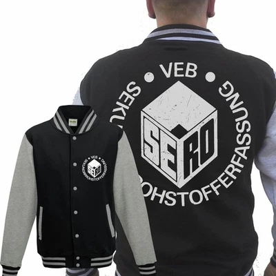 VEB SERO Collegejacke GRAU  Ostalgie Retro  DDR,Minol Pirol,Ostkult,EMMY  - Bild 1 von 4