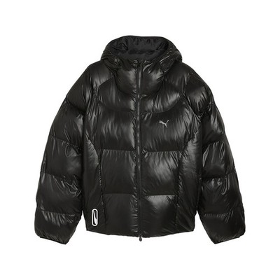 PUMA Pumatech Primaloft Puffer Full Zip Jacket Mens Black Casual Athletic Outerw
