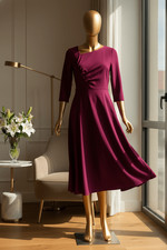 Calvin Klein bold and elegant stunning magenta A-line dress