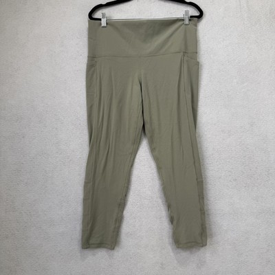 Athleta Pants Womens 1X Green Salutation Stash Pocket II Cinch 7/8 Leggings