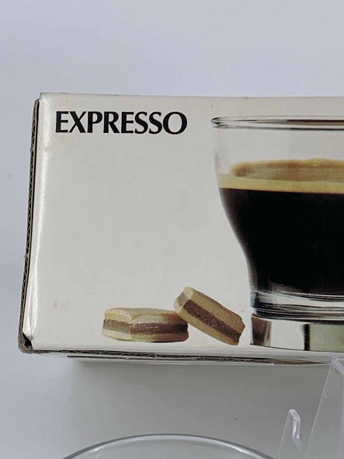 Set of 4 Glass Espresso Coffee Cups Bormioli Rocco Casa Covetro Fine Italian