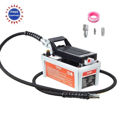 Pump 10 000 PSI 1 2 Gal Reservoir 6.6 ft Pipe VEVOR Air Treadle Hydraulic Outlet