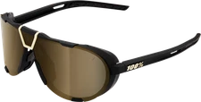 100% Westcraft Sunglasses Soft Tact Black with Soft Gold Mirror Lens
