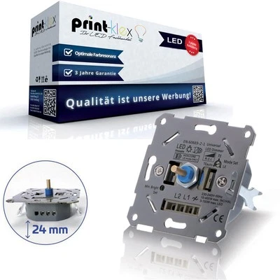 PRINT-KLEX GMBH & CO.KG Universal Drehdimmer LED Halogen Dimmer geeignet EFAPEL Jung Vedder Klein PEHA