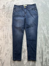 Democracy Jeans Ab Technology Skinny Mid Rise Stretch Faded Womens Sz 8 Blue