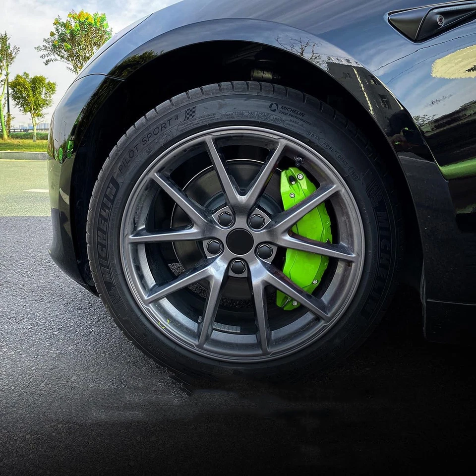 GREEN Brake Caliper Covers For 2026 Tesla Model Y Refresh With Decals - Image 3 of 4