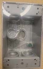 New Weatherproof bell box, 1 Gang, 3/4" 5 hole, like 5331-0