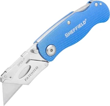 Sheffield 12113 Ultimate Lock Back Utility Knife, Folding, Box Cutter Knife,