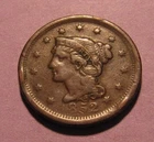 Photo of a 1852-P Large Cent from an eBay listing that sold on Jul 19, 2026
