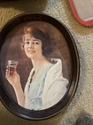 Vintage-COCA COLA, "DRINK COKE"  Oval Metal Serving Tray
