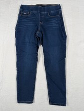 Nine West Heidi Skinny Crop Womens 8 Blue Denim Stretch 5-Pocket Design Pull On