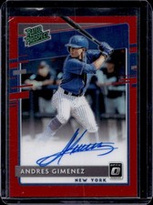 2020 Donruss Optic Andres Gimenez Rated Prospects Signatures Red Auto #/50