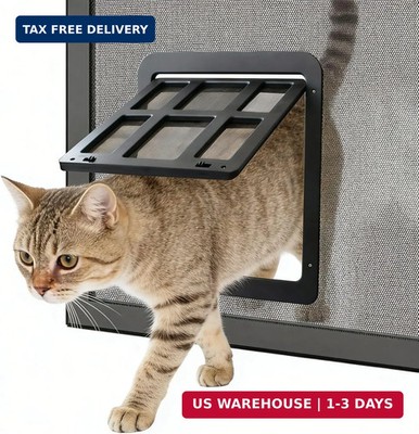 Enjoying Cat Door for Screen Doors, Passage Opening 8.3'' x 10.3'', Access Freely,