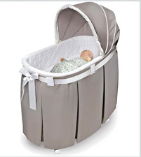 New in unopened box Badger Oval Baby Bassinet, Gray