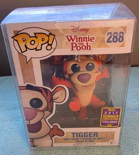 Funko Pop! Tigger #288 Convention 2017 Flocked SDCC Disney Winnie the Pooh, Rare