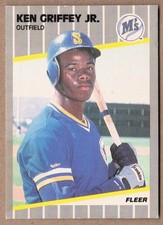1989 Fleer Ken Griffey Jr. Error #548 card