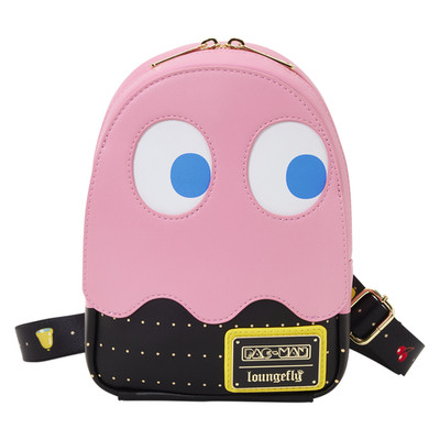 Loungefly PAC-MAN Pinky Ghost Glow Sling Crossbody Bag (NEW WITH TAG)