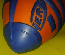 NERF Sports Football 9" Blitz All Weather Orange Foam Blue Rubber Grip Hasbro EX