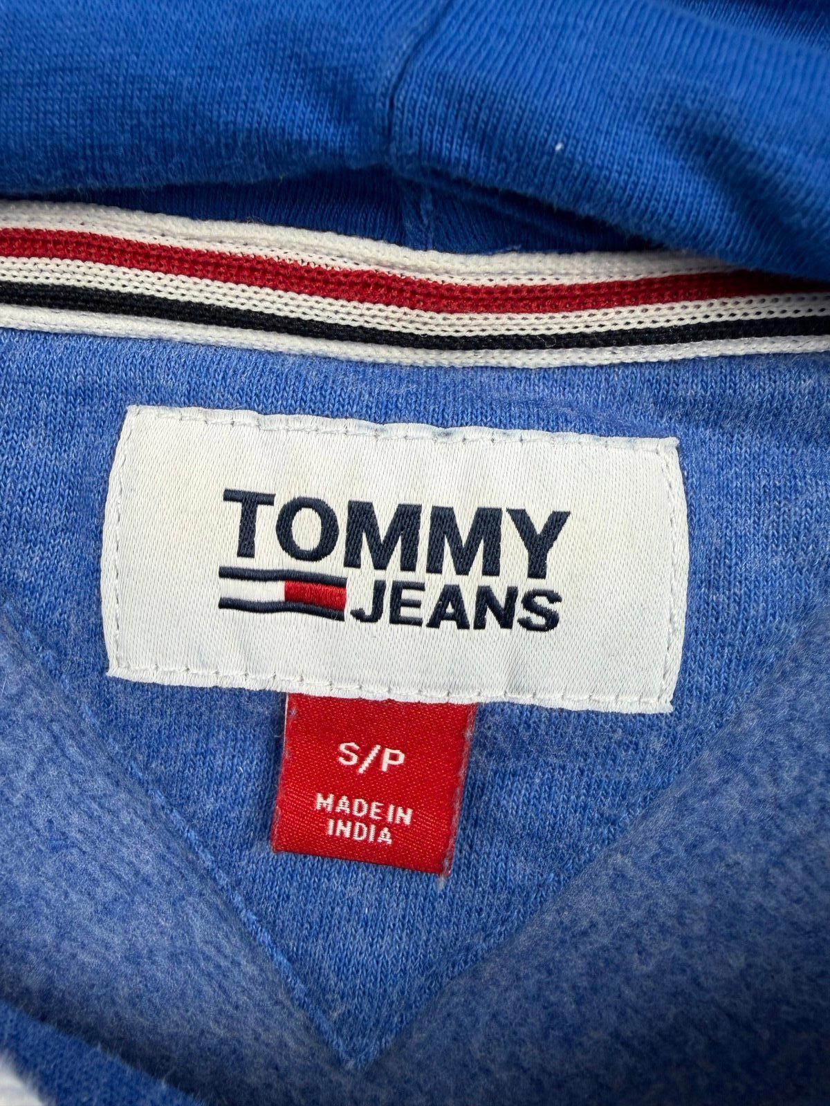 Tommy Hilfiger Tommy Jeans Women's Small Blue Pullover Hoodie Logo Sweatshirt thumbnail 5