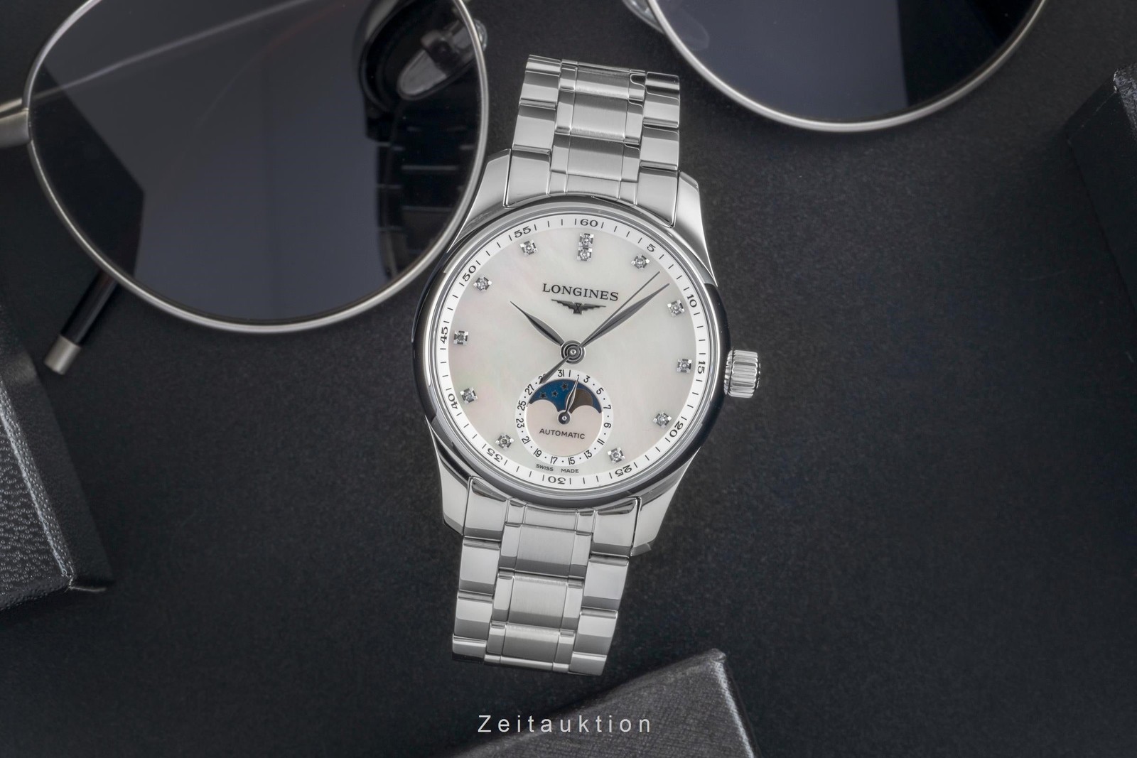 Longines Master Collection Moonphase MOP Steel Re… - image 3