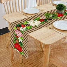 Cotton Feel Multicolor Modern Patterns Digital Printed Table Runner 13 X 60 IN