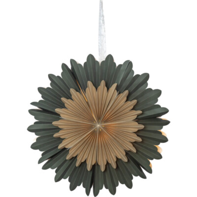 STAR Crystal Papier Falt Advents Weihnacht Fenster Leucht Stern grün Ø 55cm Deko