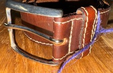 Small 24  -27  The Limited Brown Leather Belt Genuine Leather Made in Italy