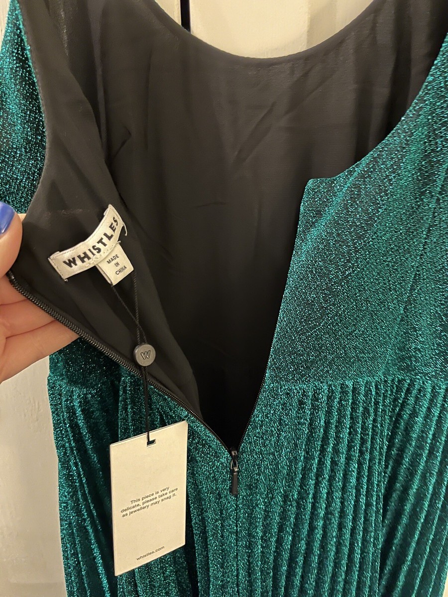 Whistles Green Teal Pleated Dress Size 8 - Brand New! | eBay UK Whistles Green Teal Pleated Dress Size 8 - Brand New! | eBay UK