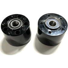 *CLEARANCE* BLACK FRONT WHEEL HUBS 00-07 HARLEY TOURING 30" WHEEL .750 CENTER