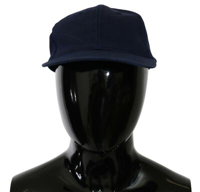 SPORT EQUIPE Hat Cotton Blue Baseball Cap 5 Panels Men Capello s. 54cm RRP $50