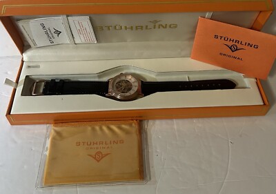 Stuhrling stührling Delphi Apollo 107A Automatik 50m Skelett Rose gold ST-90089